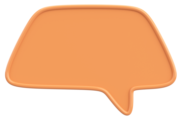 Konuşma balonu. Mesaj kutusu. 3B illüstrasyon.