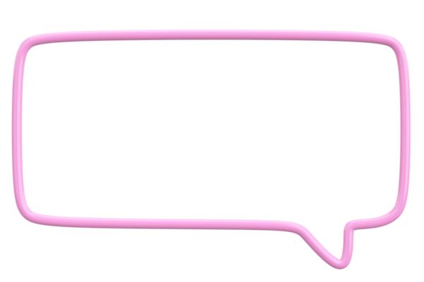 Konuşma balonu. Mesaj kutusu. 3B illüstrasyon.