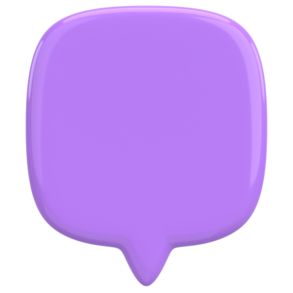 Konuşma balonu. Mesaj kutusu. 3B illüstrasyon.