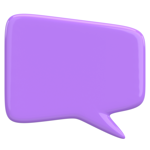 Konuşma balonu. Mesaj kutusu. 3B illüstrasyon.