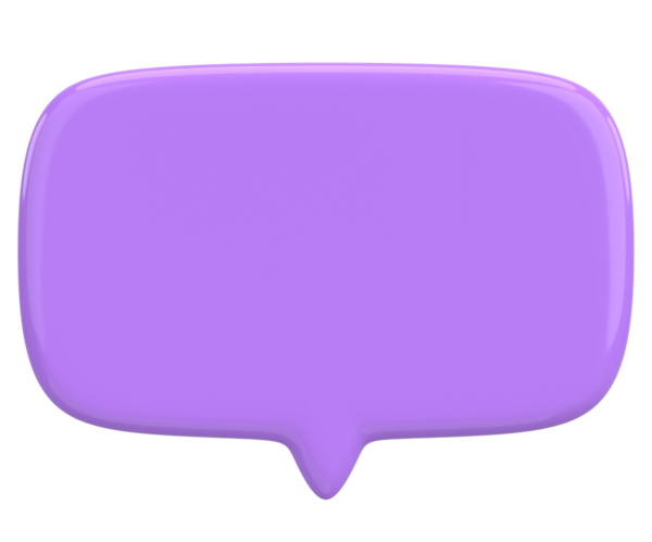 Konuşma balonu. Mesaj kutusu. 3B illüstrasyon.