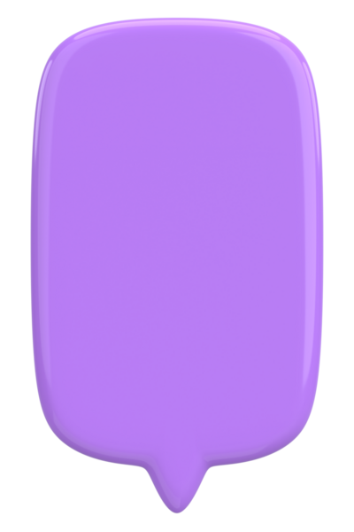 Konuşma balonu. Mesaj kutusu. 3B illüstrasyon.