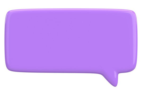 Konuşma balonu. Mesaj kutusu. 3B illüstrasyon.