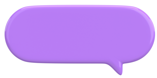 Konuşma balonu. Mesaj kutusu. 3B illüstrasyon.