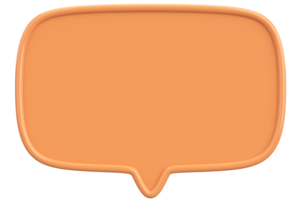 Konuşma balonu. Mesaj kutusu. 3B illüstrasyon.