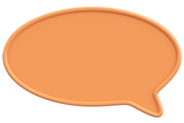 Konuşma balonu. Mesaj kutusu. 3B illüstrasyon.