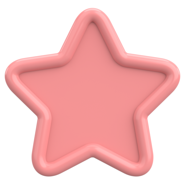 Üç boyutlu yıldız. Yıldız şeklinde. 3B illüstrasyon.