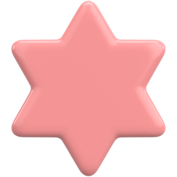 Üç boyutlu yıldız. Yıldız şeklinde. 3B illüstrasyon.