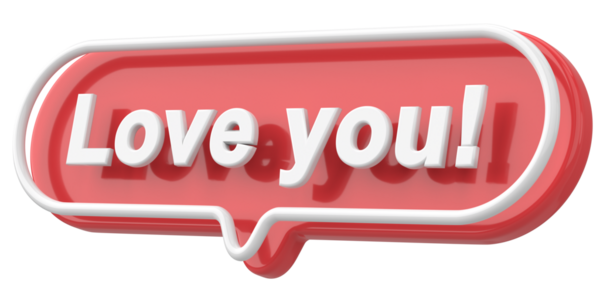 Ben de seni. Kelime ve deyim. 3B illüstrasyon.