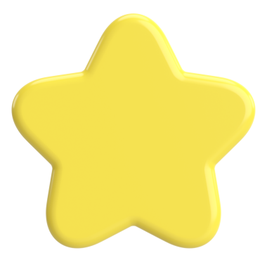 Üç boyutlu yıldız. Yıldız şeklinde. 3B illüstrasyon.