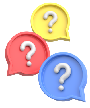 Soru işareti işareti. 3B illüstrasyon.