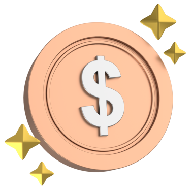 Üç boyutlu bozuk para. 3B illüstrasyon.