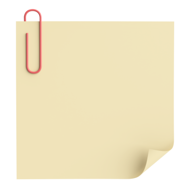 Üç boyutlu not defteri. Yapışkan bir not. 3B illüstrasyon.