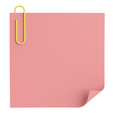 Üç boyutlu not defteri. Yapışkan bir not. 3B illüstrasyon.