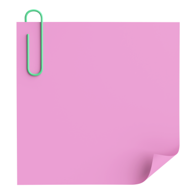 Üç boyutlu not defteri. Yapışkan bir not. 3B illüstrasyon.