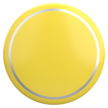 Üç boyutlu daire düğmesi. Boş tuş. 3B illüstrasyon.