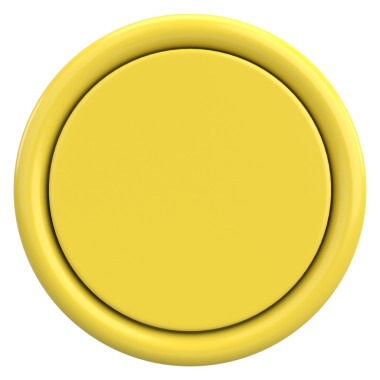 Üç boyutlu daire düğmesi. Boş tuş. 3B illüstrasyon.