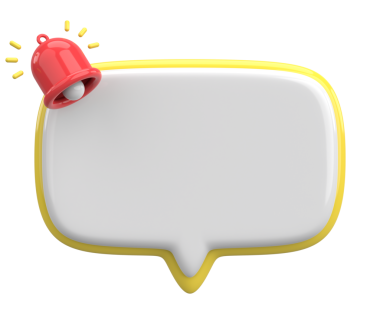 Üç boyutlu uyarı kutusu. 3B illüstrasyon.