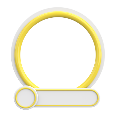 Sosyal medya için profil çerçevesi. 3B illüstrasyon.