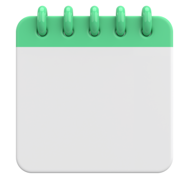 Boş takvim. Üç boyutlu takvim. 3B illüstrasyon.