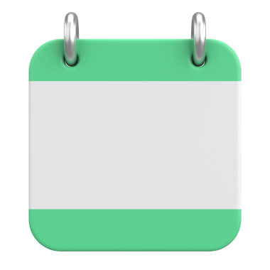 Boş takvim. Üç boyutlu takvim. 3B illüstrasyon.