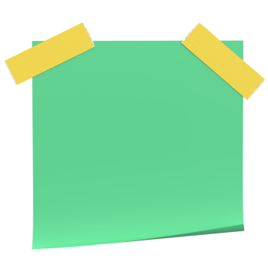 Üç boyutlu not defteri. Yapışkan bir not. 3B illüstrasyon.