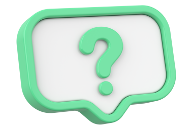 Soru işareti işareti. 3B illüstrasyon.