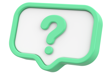 Soru işareti işareti. 3B illüstrasyon.