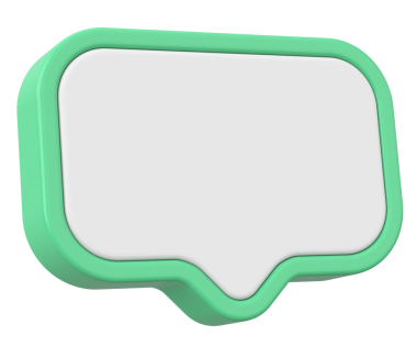 Konuşma balonu. Sohbet balonu. 3B illüstrasyon.