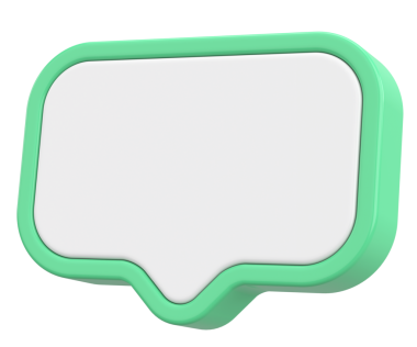 Konuşma balonu. Sohbet balonu. 3B illüstrasyon.