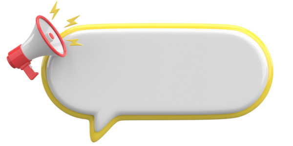 Üç boyutlu uyarı kutusu. 3B illüstrasyon.