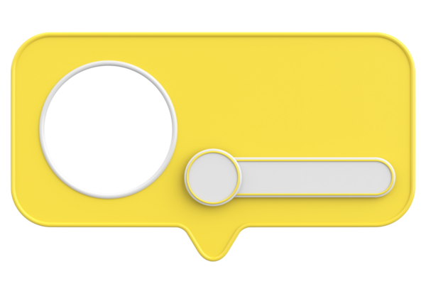 Profil kutusu. Sosyal medya profili. 3B illüstrasyon.