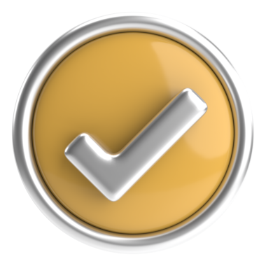 3 boyutlu onay kutusu. İşaretle. 3B illüstrasyon.