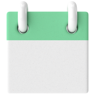 Boş takvim. Üç boyutlu takvim. 3B illüstrasyon.