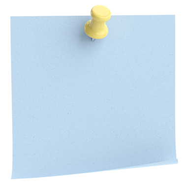 Üç boyutlu not kağıdı. Yapışkan bir not. 3B illüstrasyon.