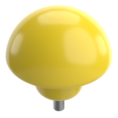 Pimi çek. Çizim iğnesi. Üç boyutlu pim. 3B illüstrasyon.