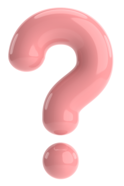 Soru işareti işareti. 3B illüstrasyon.