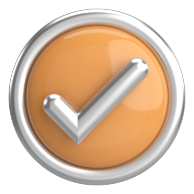 3 boyutlu onay kutusu. İşaretle. 3B illüstrasyon.