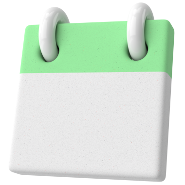 Boş takvim. Üç boyutlu takvim. 3B illüstrasyon.