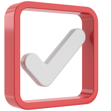 3 boyutlu onay kutusu. İşaretle. 3B illüstrasyon.