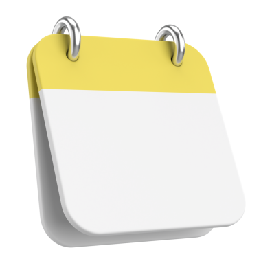 Boş takvim. Üç boyutlu takvim. 3B illüstrasyon.