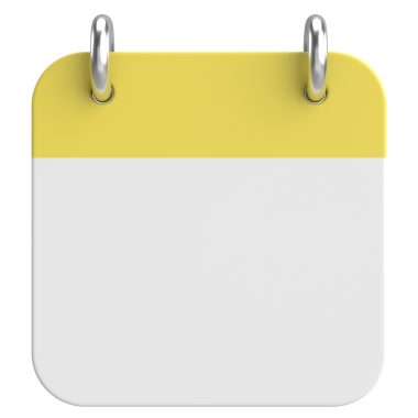 Boş takvim. Üç boyutlu takvim. 3B illüstrasyon.