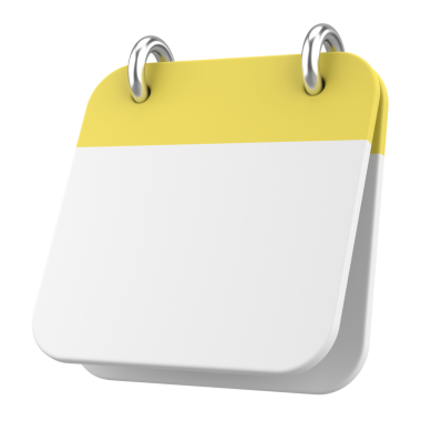 Boş takvim. Üç boyutlu takvim. 3B illüstrasyon.