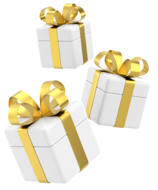 Üç boyutlu hediye kutusu. 3B illüstrasyon.