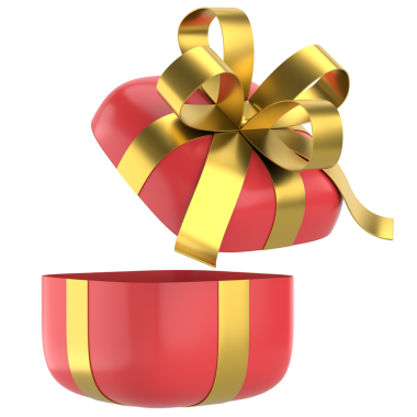 Hediye Kutusu açıldı. Üç boyutlu hediye kutusu. 3B illüstrasyon.