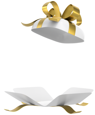 Hediye Kutusu açıldı. Üç boyutlu hediye kutusu. 3B illüstrasyon.