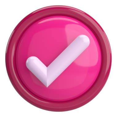 3 boyutlu onay kutusu. İşaretle. 3B illüstrasyon.