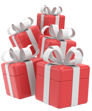 Üç boyutlu hediye kutusu. 3B illüstrasyon.