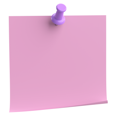 Üç boyutlu not kağıdı. Yapışkan bir not. 3B illüstrasyon.