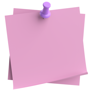 Üç boyutlu not kağıdı. Yapışkan bir not. 3B illüstrasyon.